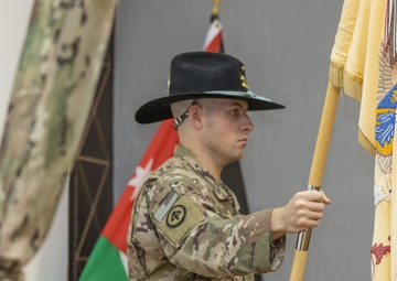 National Guard cavalry Troopers transfer authority in Jordan
