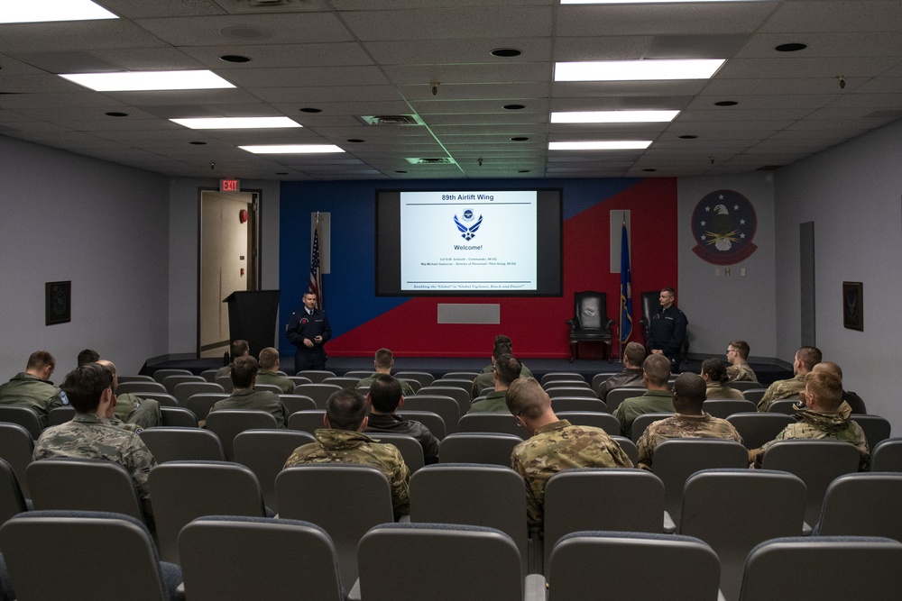 89th AW talks mission, career opportunities with Airmen