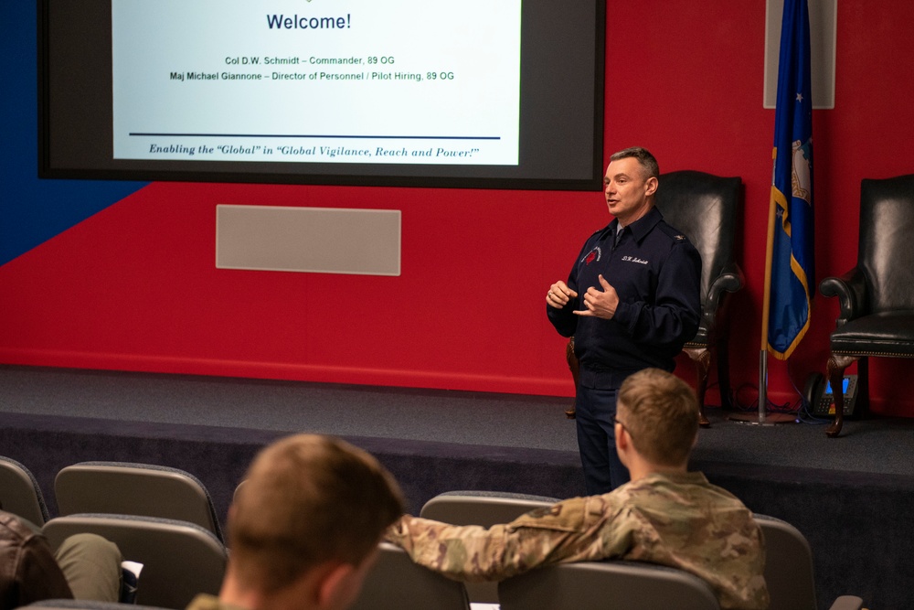 89th AW talks mission, career opportunities with Airmen