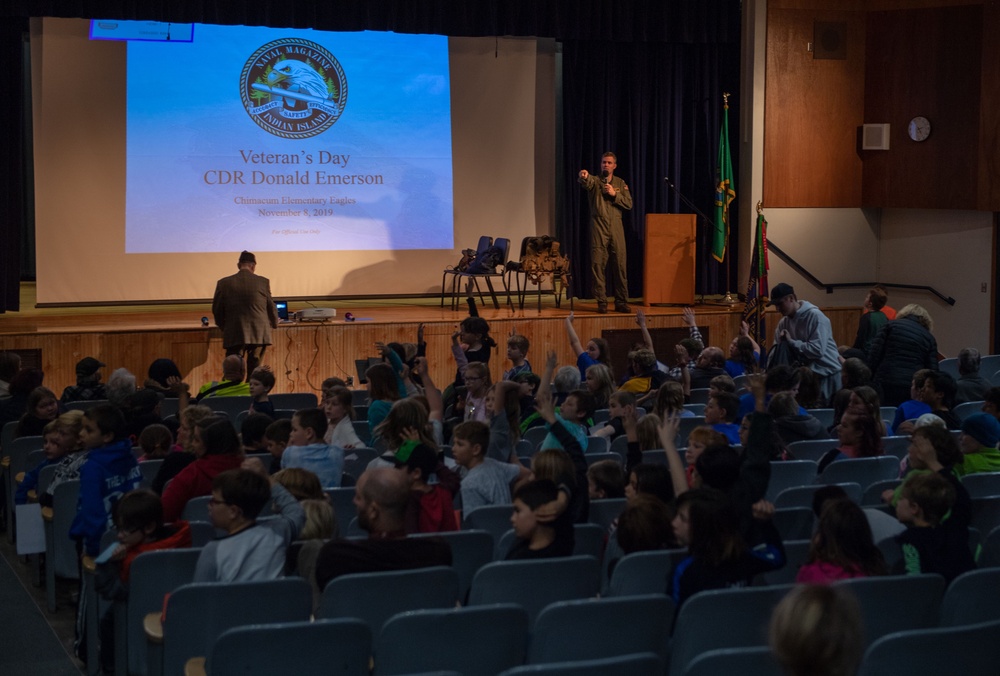 NAVMAG Indian Island CO Speaks at Chimacum Elementary School Veterans Day Assembly