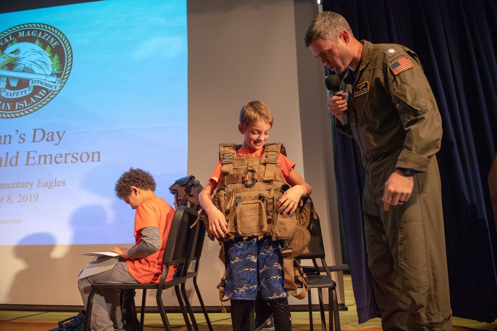 NAVMAG Indian Island CO Speaks at Chimacum Elementary School Veterans Day Assembly