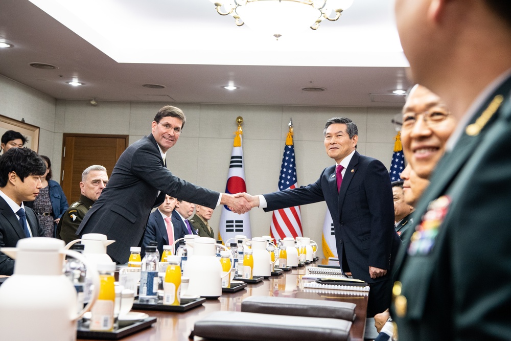 SecDef Esper and Minister Jeong Kyeong-doo Meet at Security Consultative Meeting in Seoul