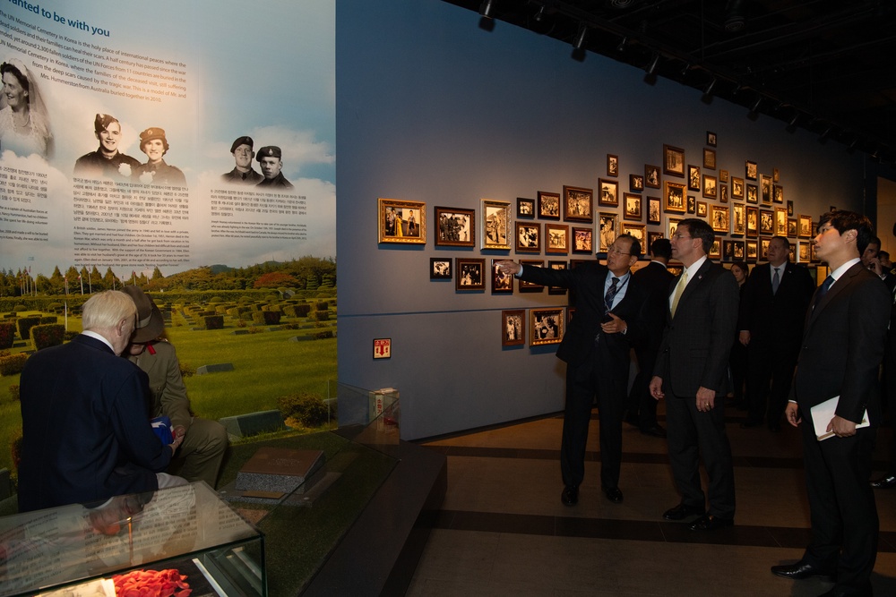 SecDef Esper Visits War Memorial of Korea
