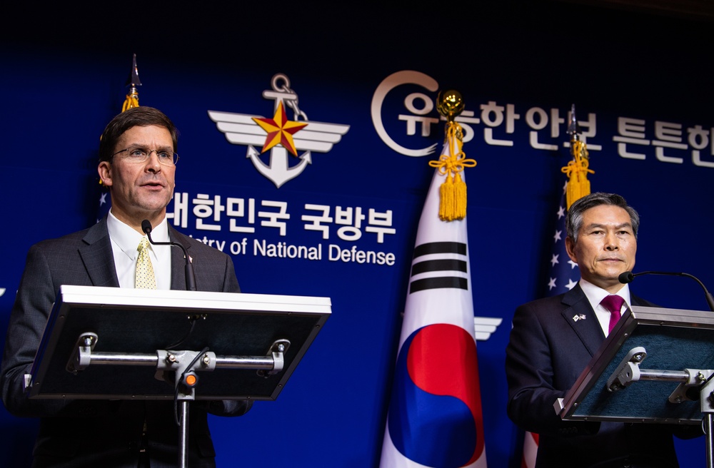 SecDef Esper and Minister Jeong Kyeong-doo Hold Press Conference in South Korea