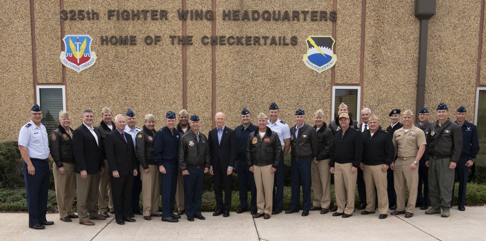 Florida Senator Rick Scott visits Tyndall Air Force Base