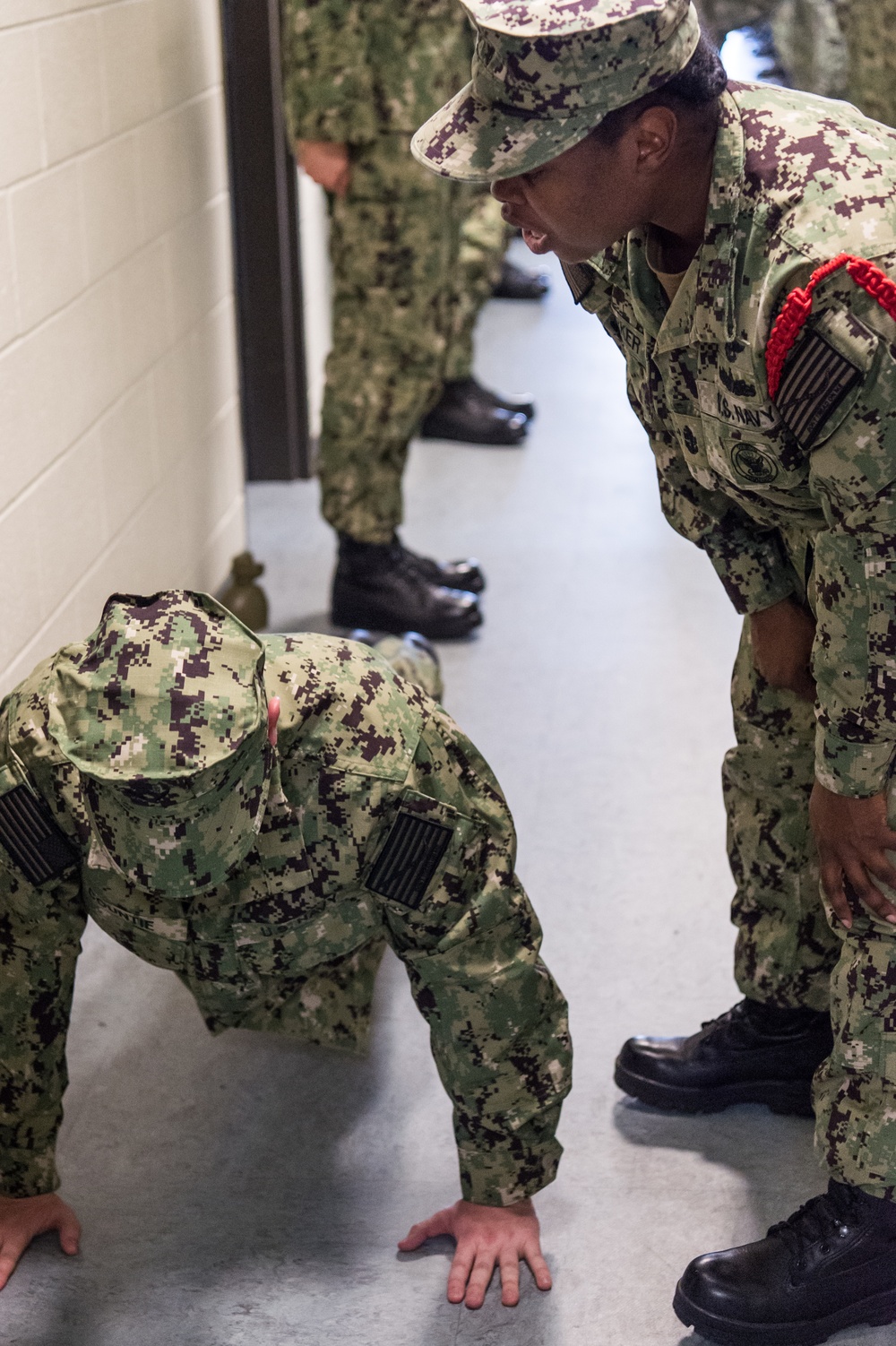 191115-N-TE695-0002 NEWPORT, R.I. (Oct. 31, 2019) -- Navy Officer Candidate School conducts a uniform inspection