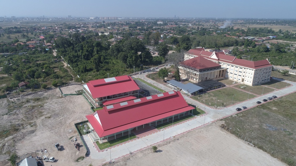 Aerial view of USACE-delivered National Institute of Nutrition in Laos.