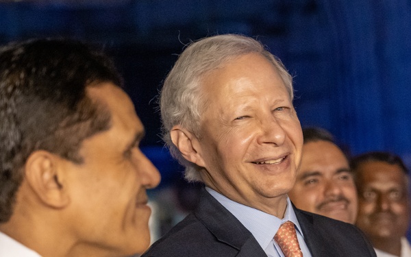 Tiger TRIUMPH: Reception aboard the INS Jalashwa