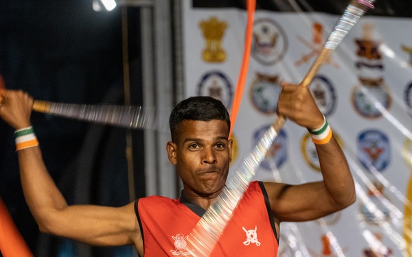 Tiger TRIUMPH: Reception aboard the INS Jalashwa