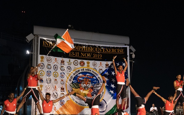 Tiger TRIUMPH: Reception aboard the INS Jalashwa