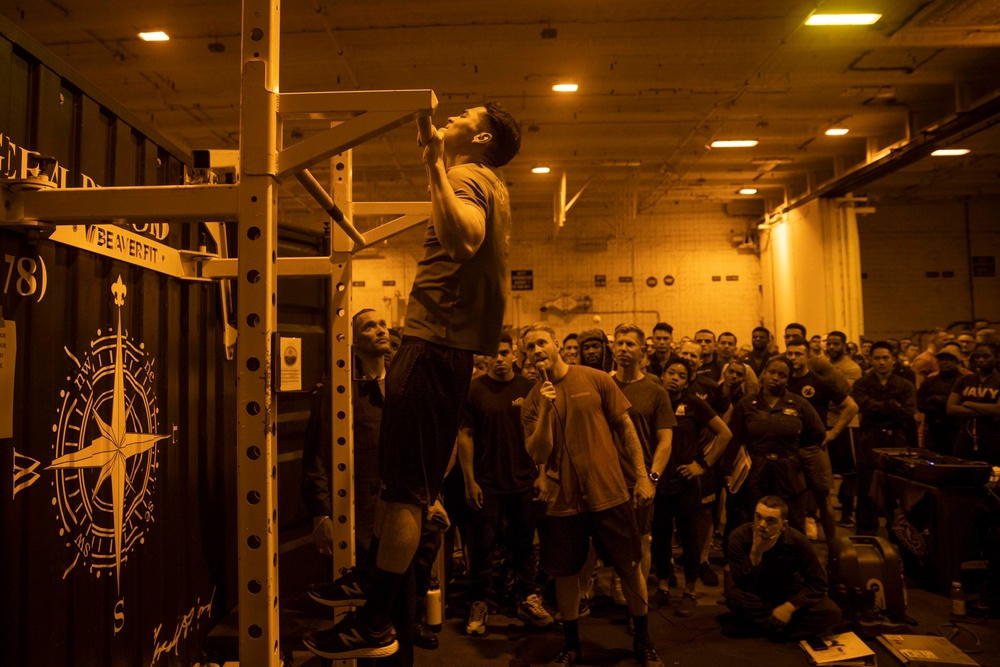 USS Gerald R. Ford Pull-Up Competition