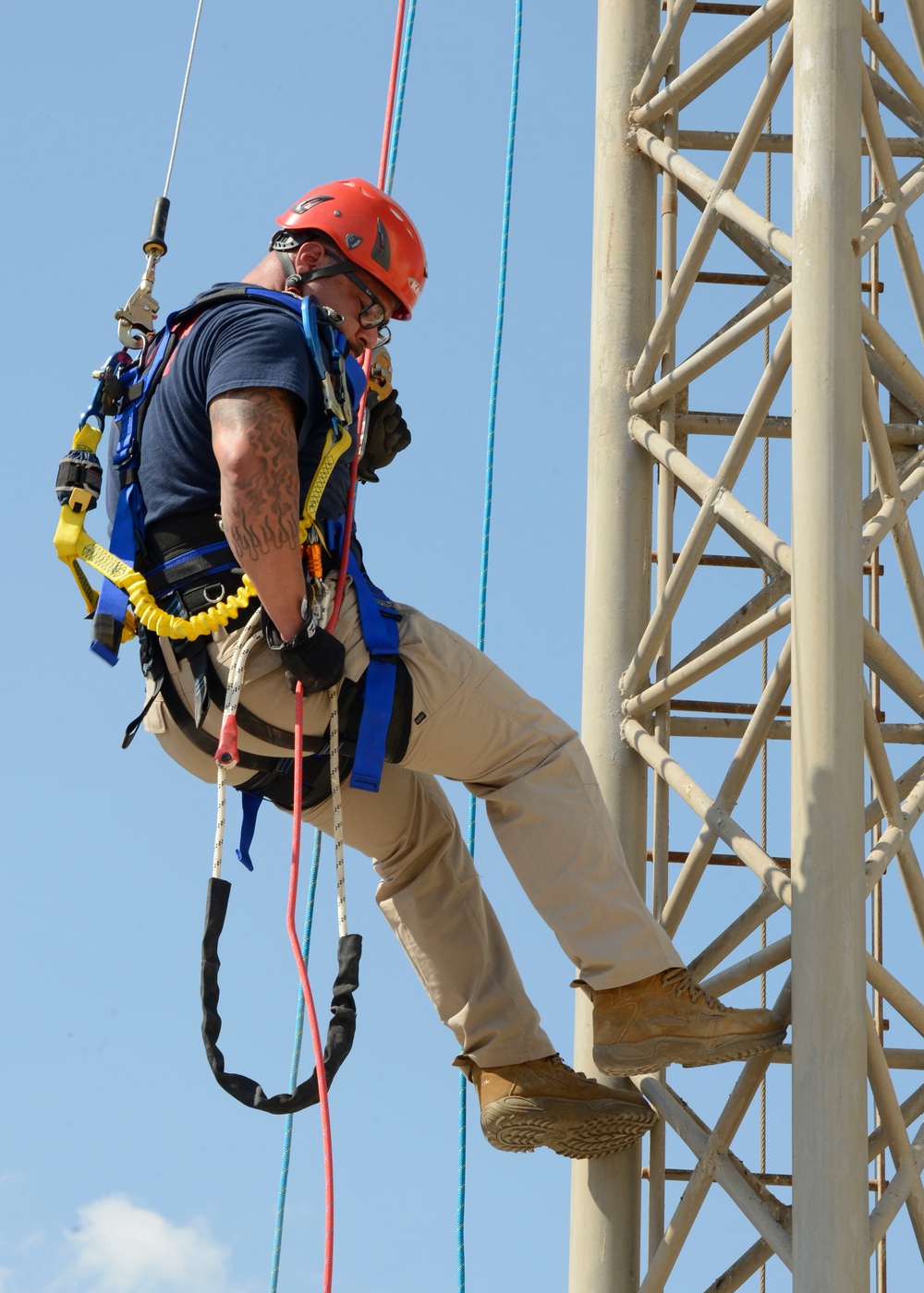 NSA Bahrain Fire &amp; Emergency Services Tower Rescue Training