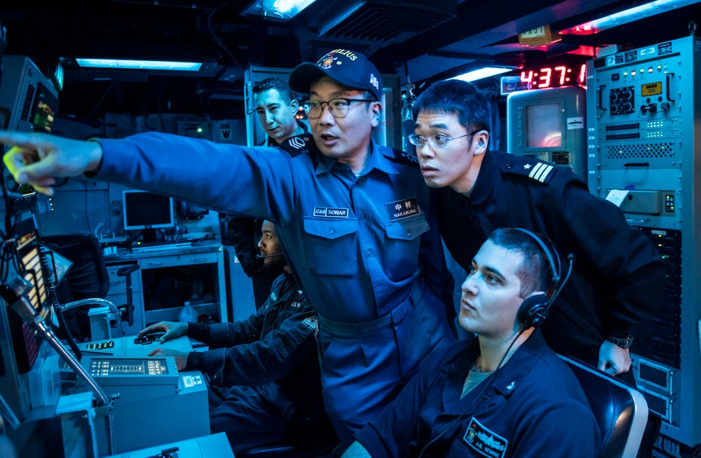 Sailors Aboard USS Milius (DDG 69) Participate in an Anti-Submarine Warfare Exercise During ANNUALEX 19
