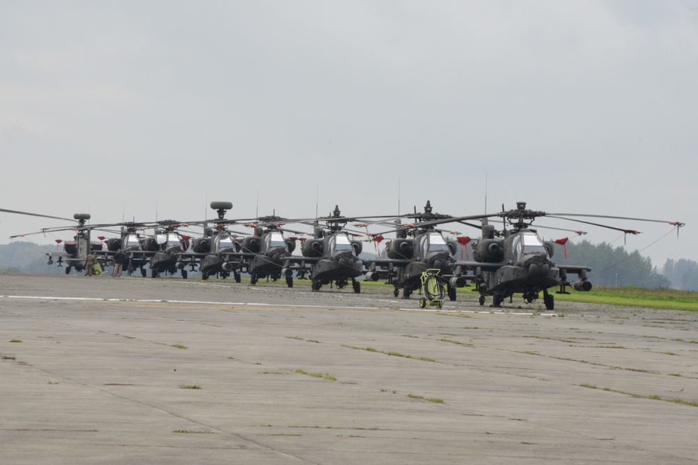 Helicopters of the 3rd Combat Air Brigade at Chièvres Air Base for Atlantic Resolve