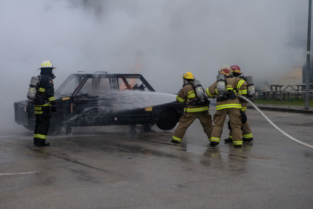 NSA Naples conducts live-fire firefighting course