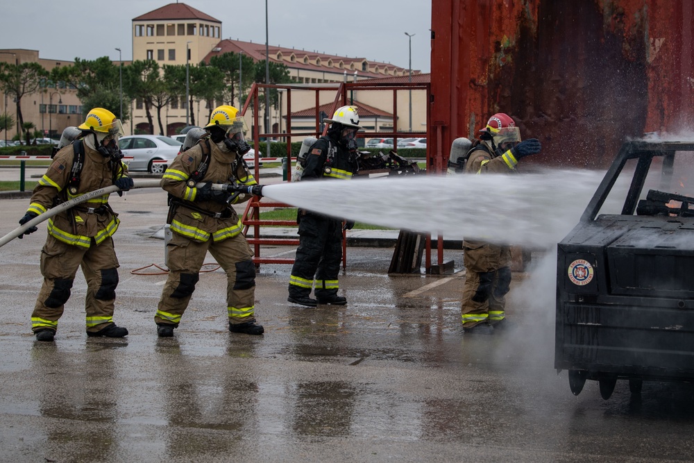 NSA Naples conducts live-fire firefighting course