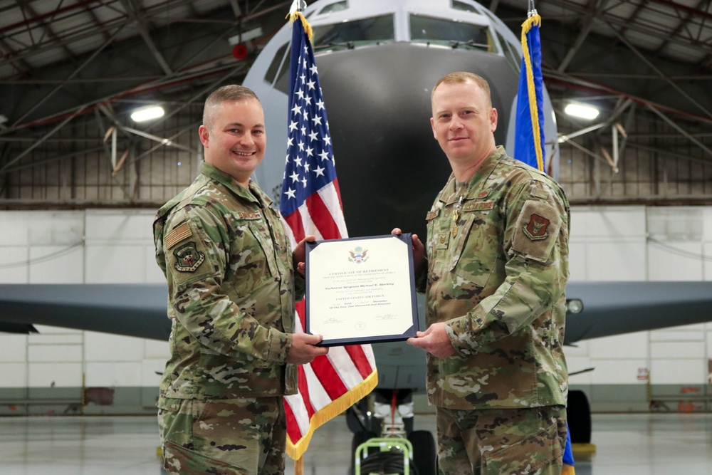 Tech. Sgt. Michael Bjorkley retires