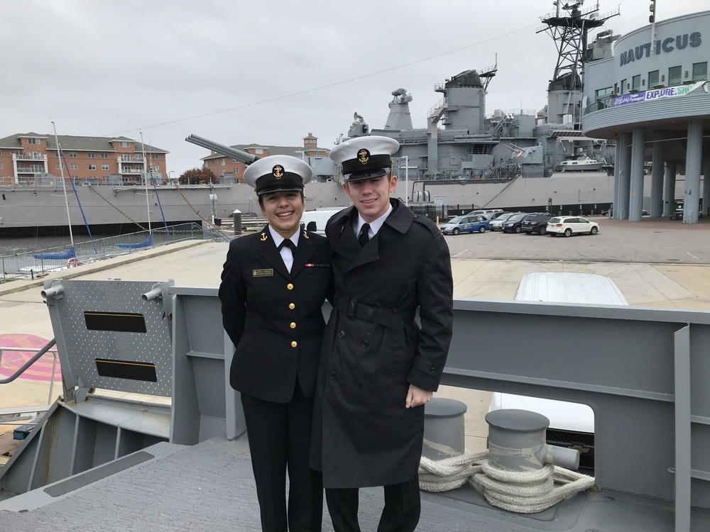 Naval Academy midshipmen visit Downtown Norfolk