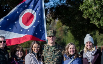 Noah Furbush commissions as a second lieutenant in the Marine Corps