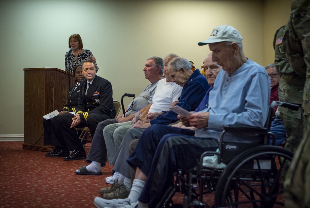 NRD Philadelphia Sailors honor veterans at   Wesley Enhanced Living during the Veterans Day Ceremony