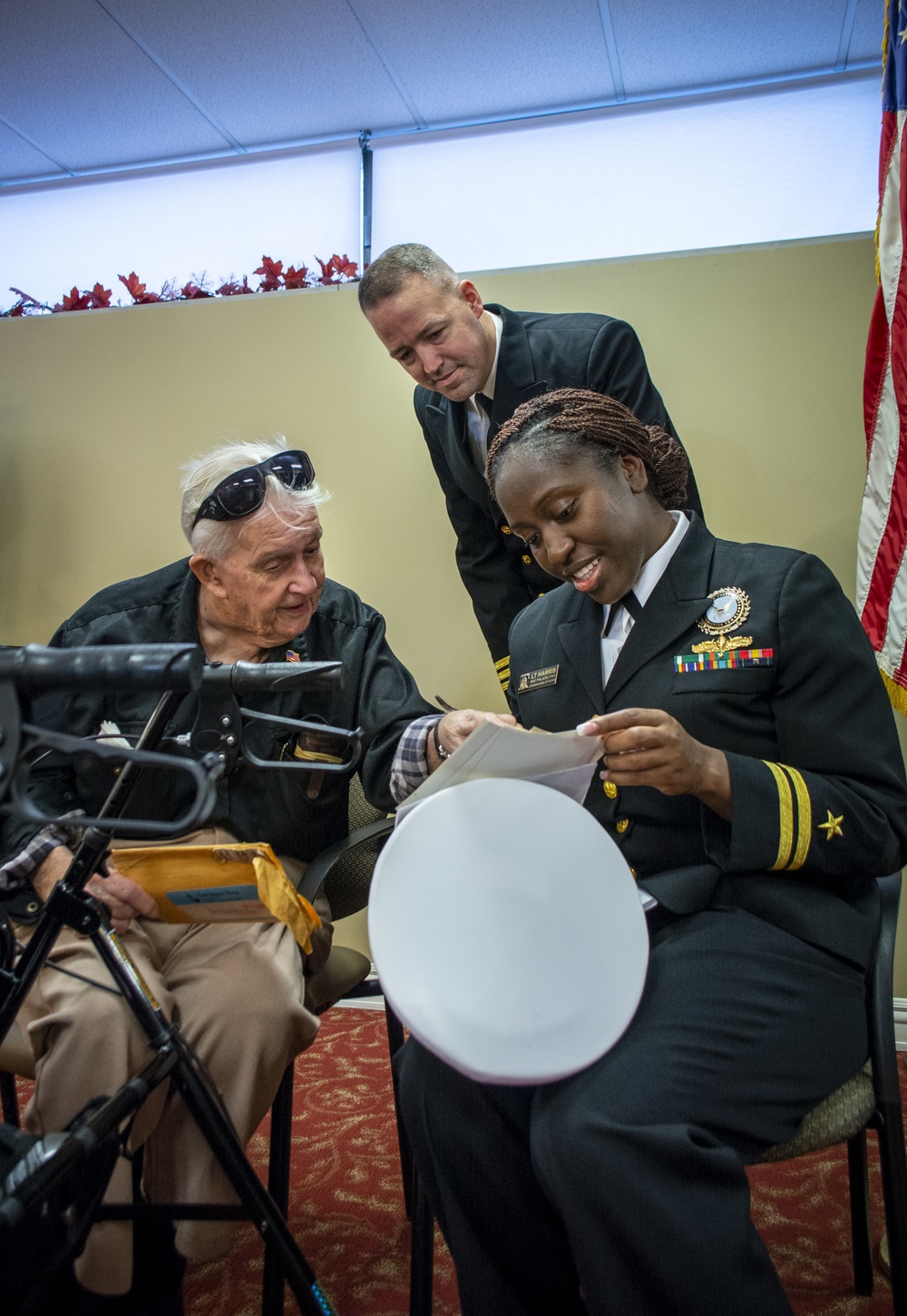 NRD Philadelphia Sailors honor veterans at   Wesley Enhanced Living during the Veterans Day Ceremony