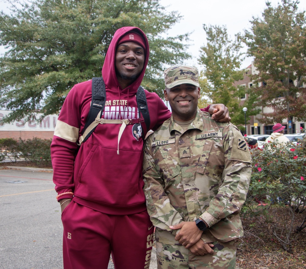 703rd BSB Soldiers recognized at Florida State University Military Appreciation Football Game