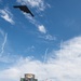 A B-2 Spirit Stealth Bomber from Whiteman AFB performs a flyover during the University of Missouri military appreciation game
