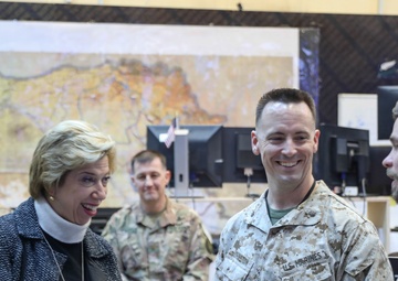 Under Secretary of Defense for Acquisition and Sustainment, Ellen M. Lord meets with key staff in Iraq