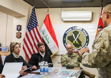The Honorable Ellen M. Lord meets key staff members at Union III, Iraq