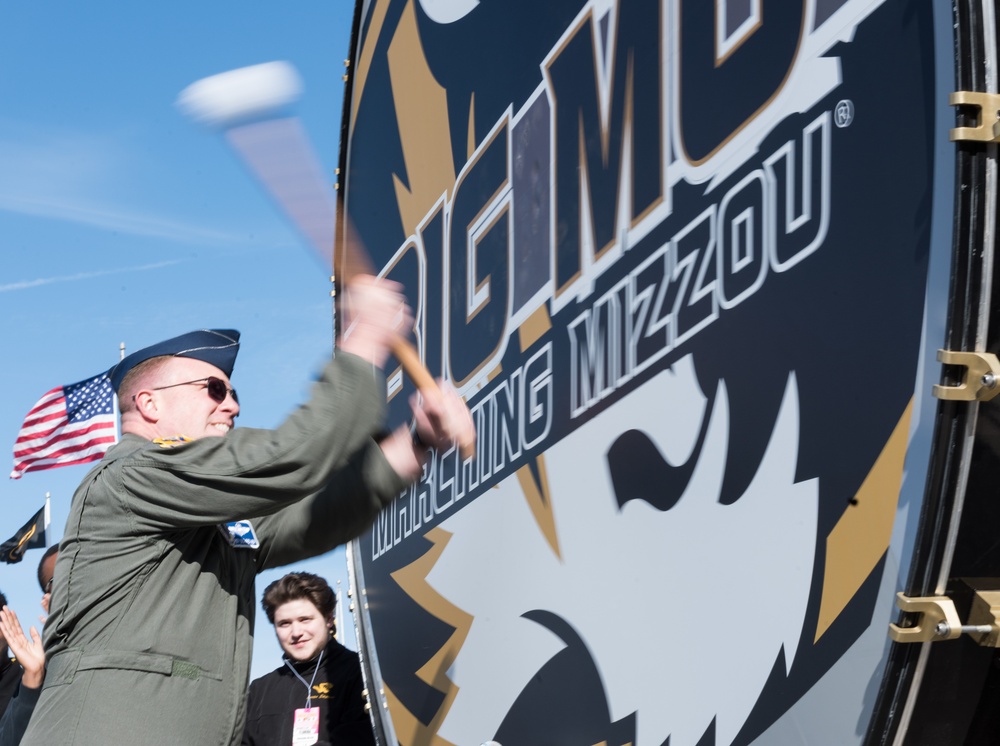 Col. Jeffrey Schreiner attends Mizzou's military appreciation day game