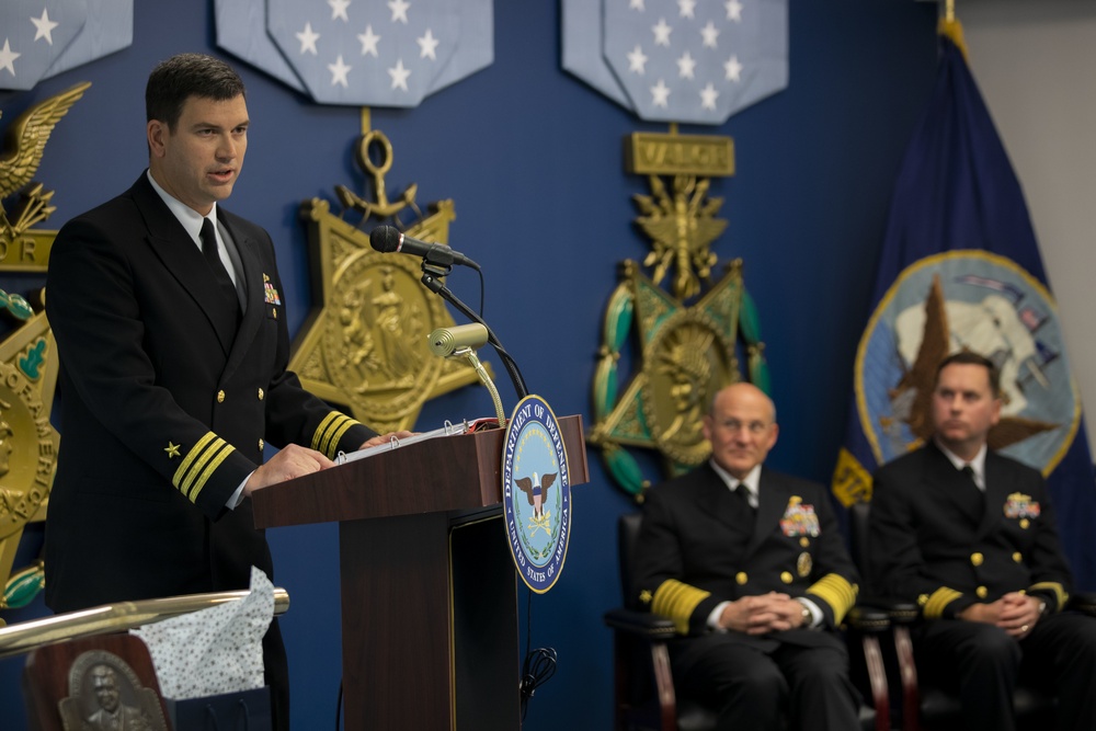 CNO delivers remarks at the 39th Annual Vice Admiral James Bond Stockdale Leadership Award Ceremony