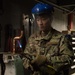 509th CES Airman solders pipe at Whiteman Air Force Base