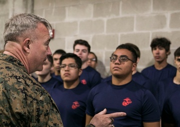 USCENTCOM commander delivers Oath of Enlistment during Buccaneers game