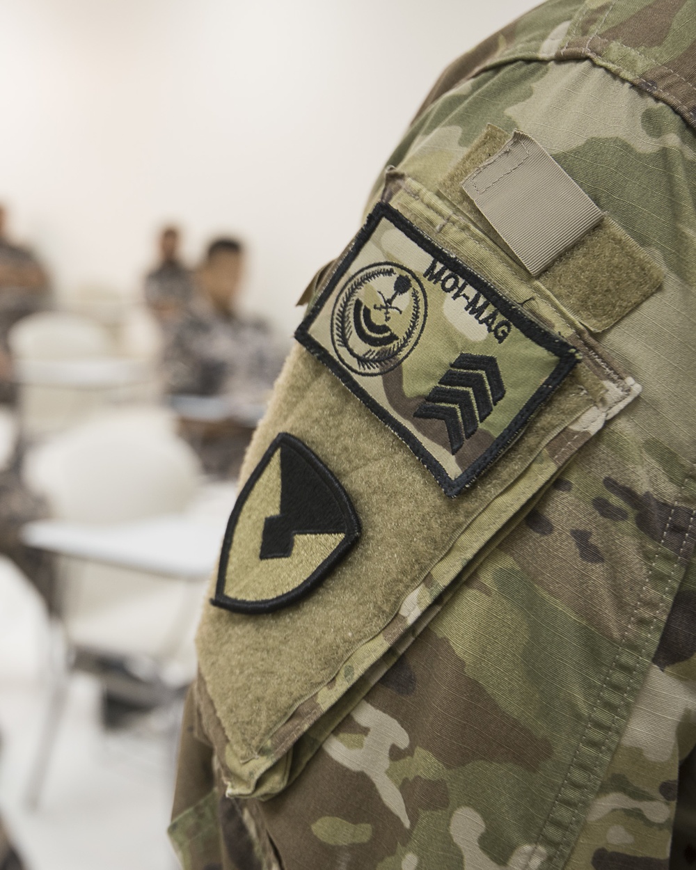 Deployed soldiers train Saudi security forces
