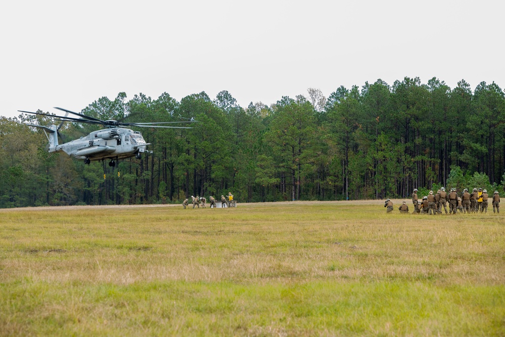 Basic Landing Support Specialist Course students conduct helicopter support training