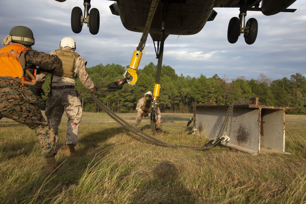 Basic Landing Support Specialist Course students conduct Helicopter support training