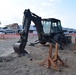 U.S. Navy Seabees deployed with Naval Mobile Construction Battalion 5's Detail Timor-Leste prepare for construction on an education center