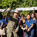 U.S. Navy Seabees deployed with NMCB-5’s Detail Pohnpei attend Pehleng Elementary Opening Ceremony