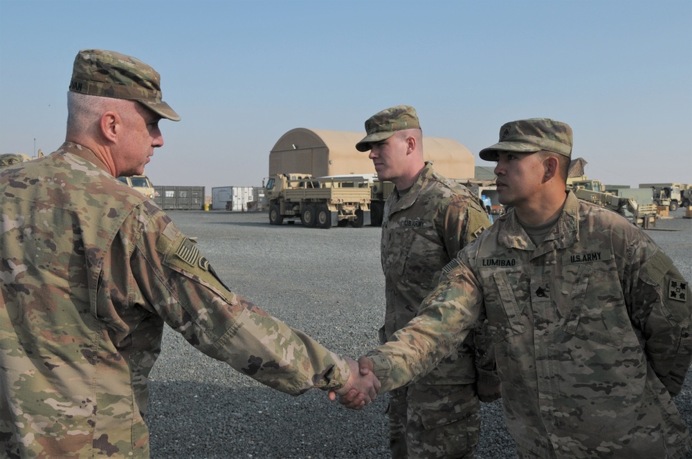 Maj. Gen. John P. Sullivan Visit with the 129th CSSB