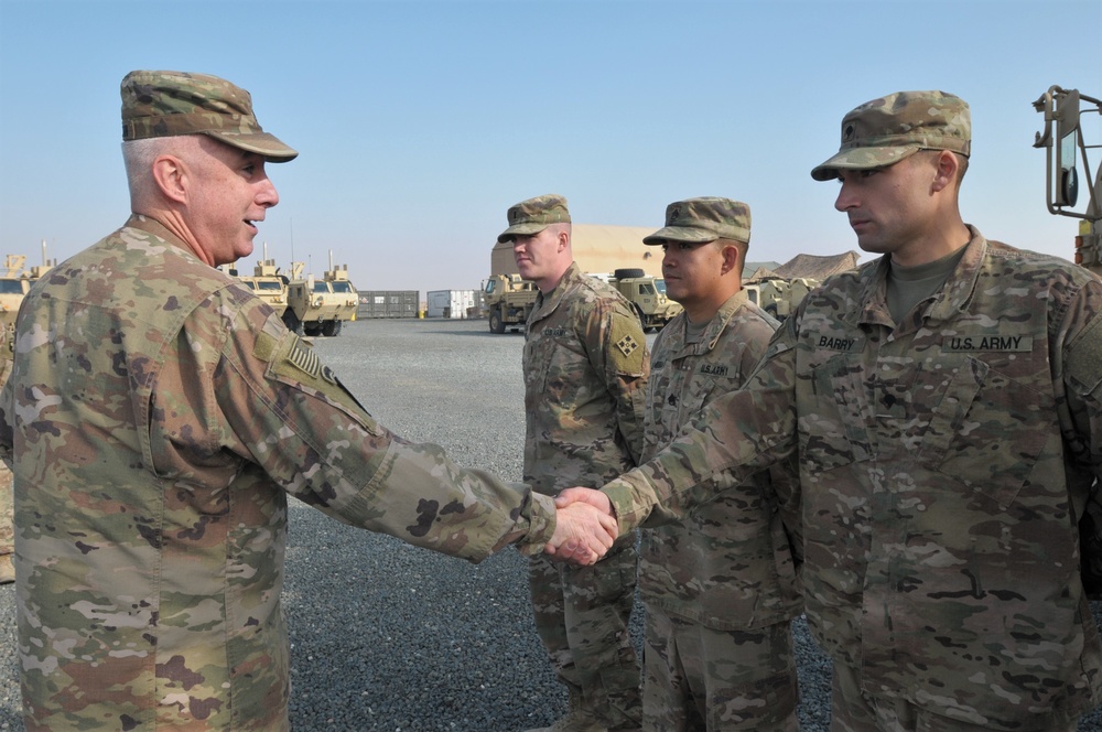 Maj. Gen. John P. Sullivan Visit with the 129th CSSB