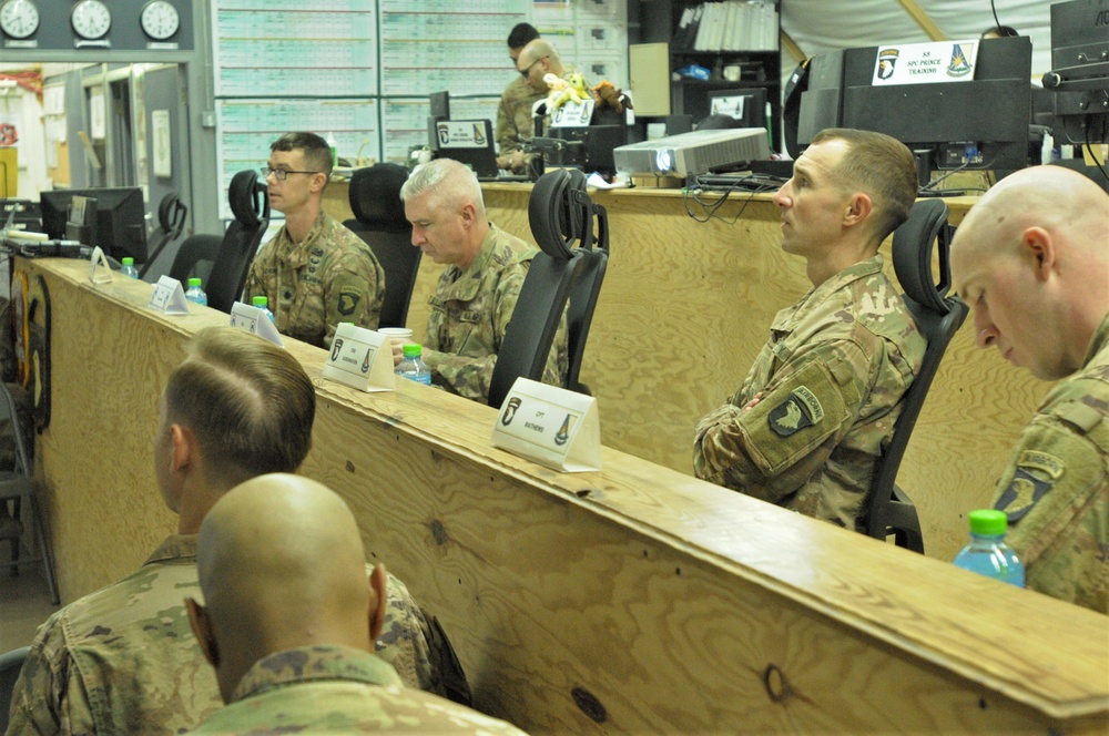 Maj. Gen. John Sullivan visit with the 129th CSSB