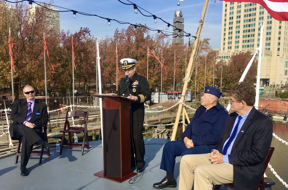 NAVSUP WSS celebrates Veterans Day aboard the USS Olympia