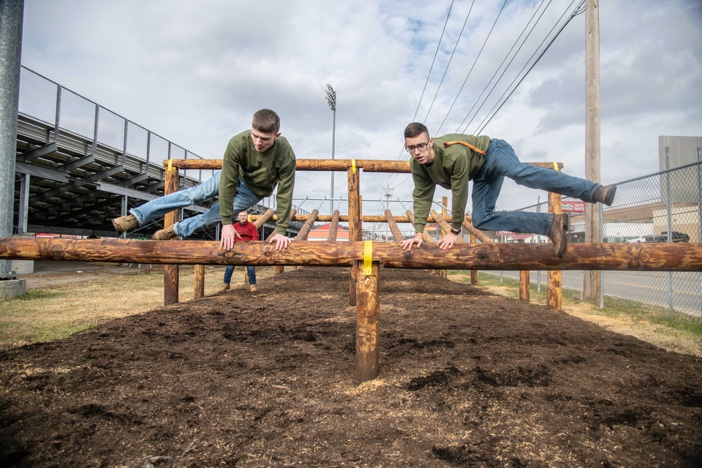 West Virginia Guard Engineers complete obstacle course project, assist local JROTC program
