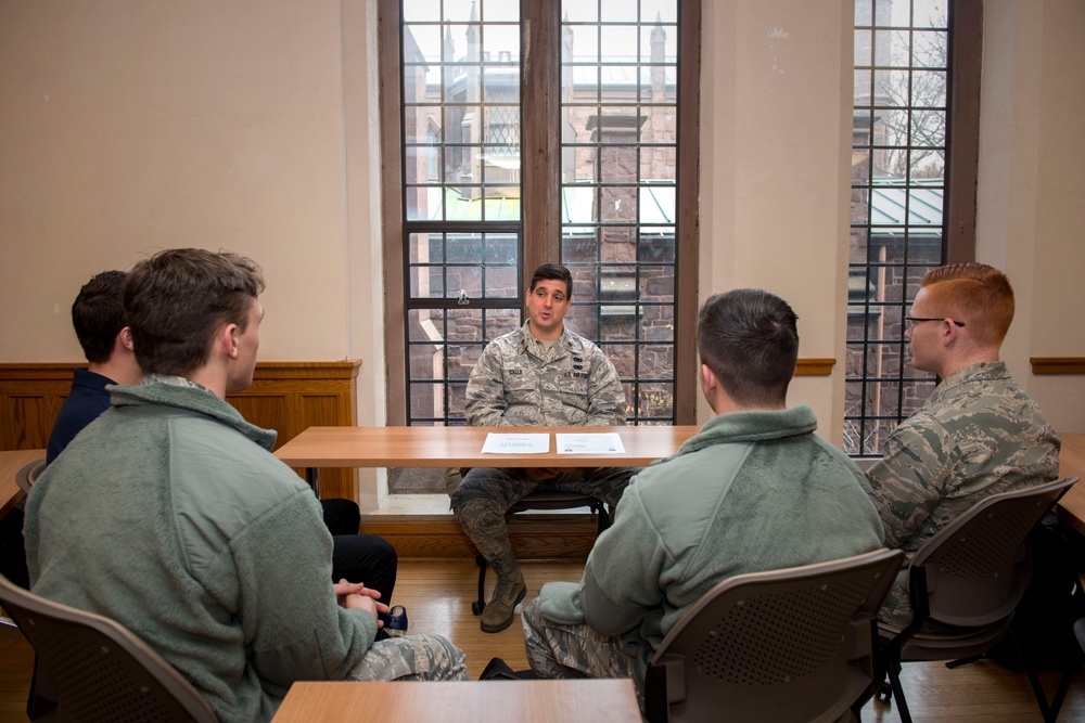 Air Force officers prepare cadets for leadership