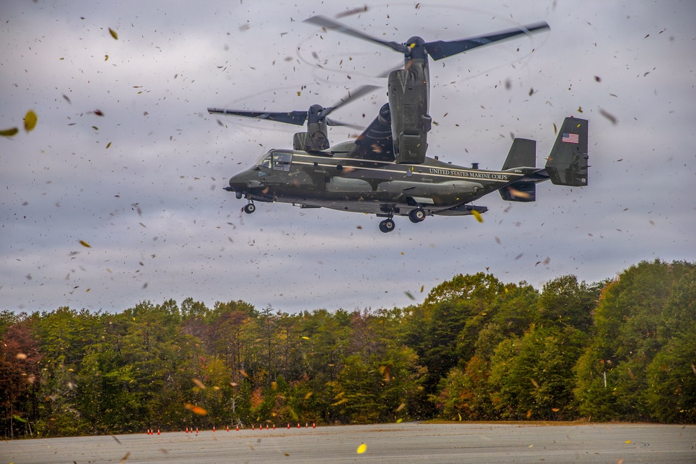 Osprey Lands at Camp Upshur During Combined Unit Exercise 19.2