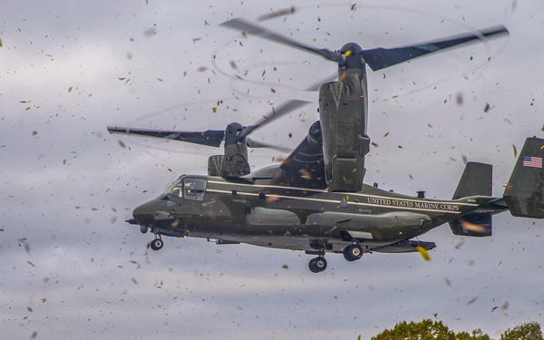 Osprey Lands at Camp Upshur During Combined Unit Exercise 19.2