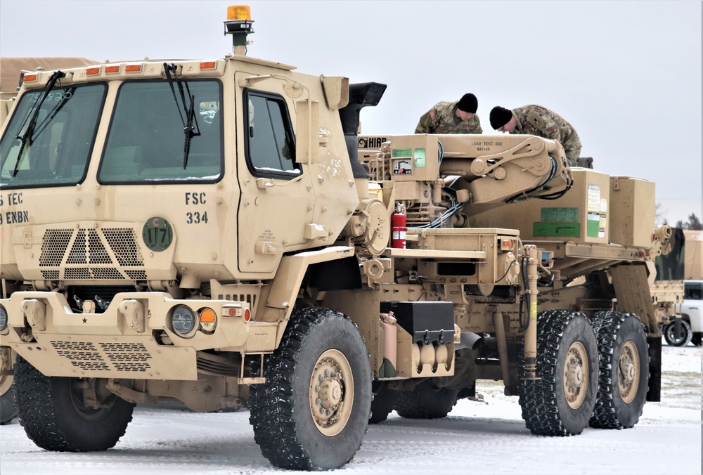 Engineer company Soldiers unload vehicles, equipment from railcars following 2019 Operation Resolute Castle deployment