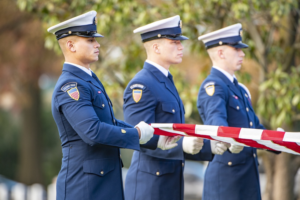 Military Funeral Honors Were Conducted for U.S. Coast Guard Petty Officer 1st Class Nicholas Bogue in Section 60
