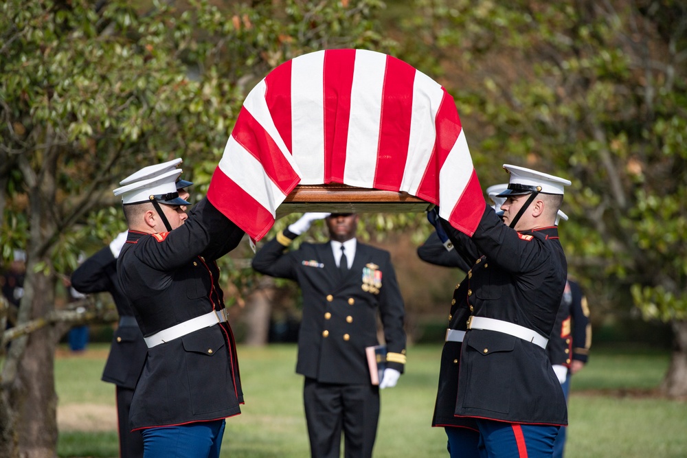 Military Funeral Honors with Funeral Escort were Conducted for U.S. Marine Corps Pvt. Edwin Benson