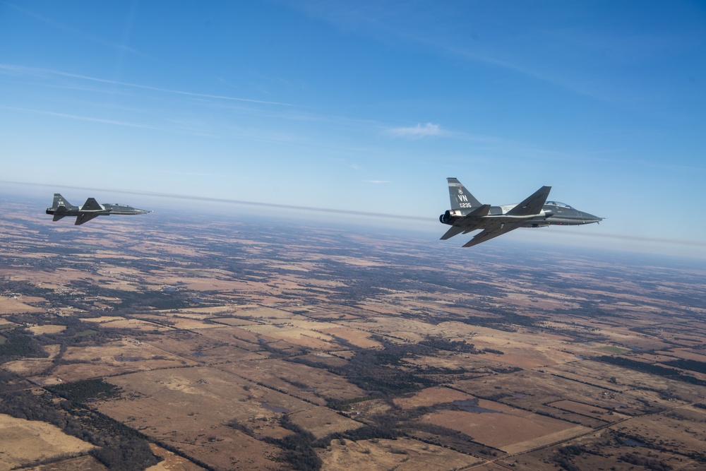 Vance AFB Performs Flyover For OSU Football Game